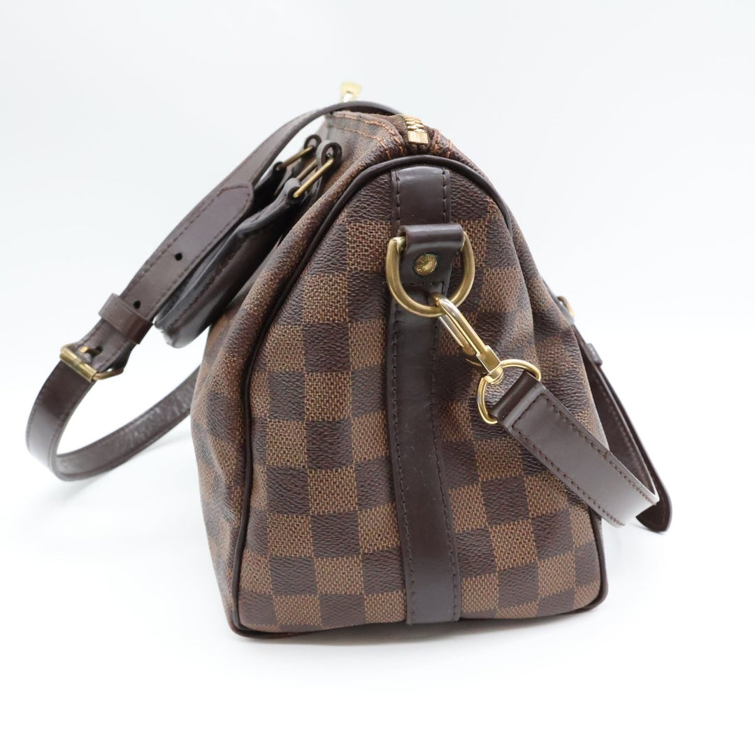 Louis Vuitton Damier Ebene Brown Speedy Bandouliere 25 Handbag - Lux Central