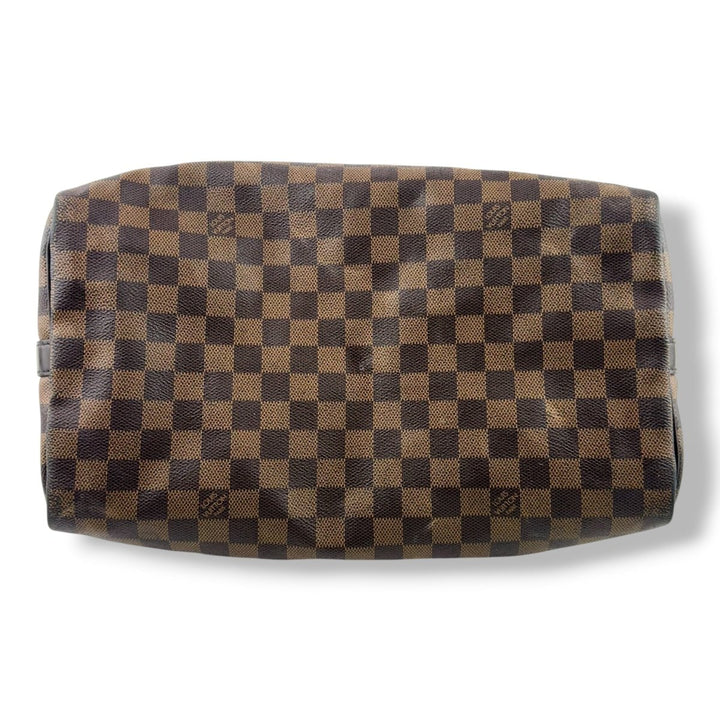 Louis Vuitton Damier Ebene Brown Speedy Bandouliere 35 Handbag - Lux Central