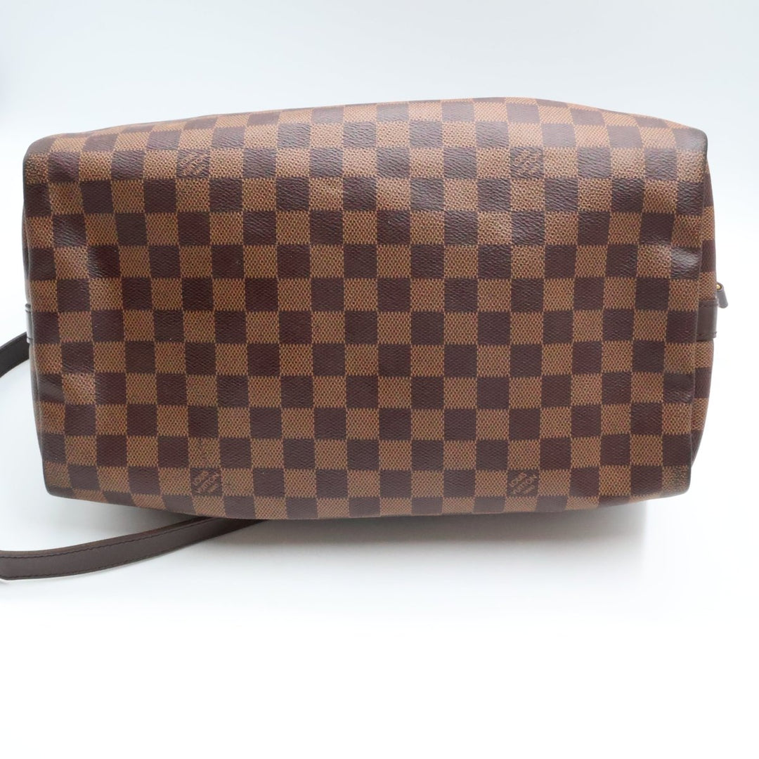 Louis Vuitton Damier Ebene Brown Speedy Bandouliere 35 Handbag - Lux Central