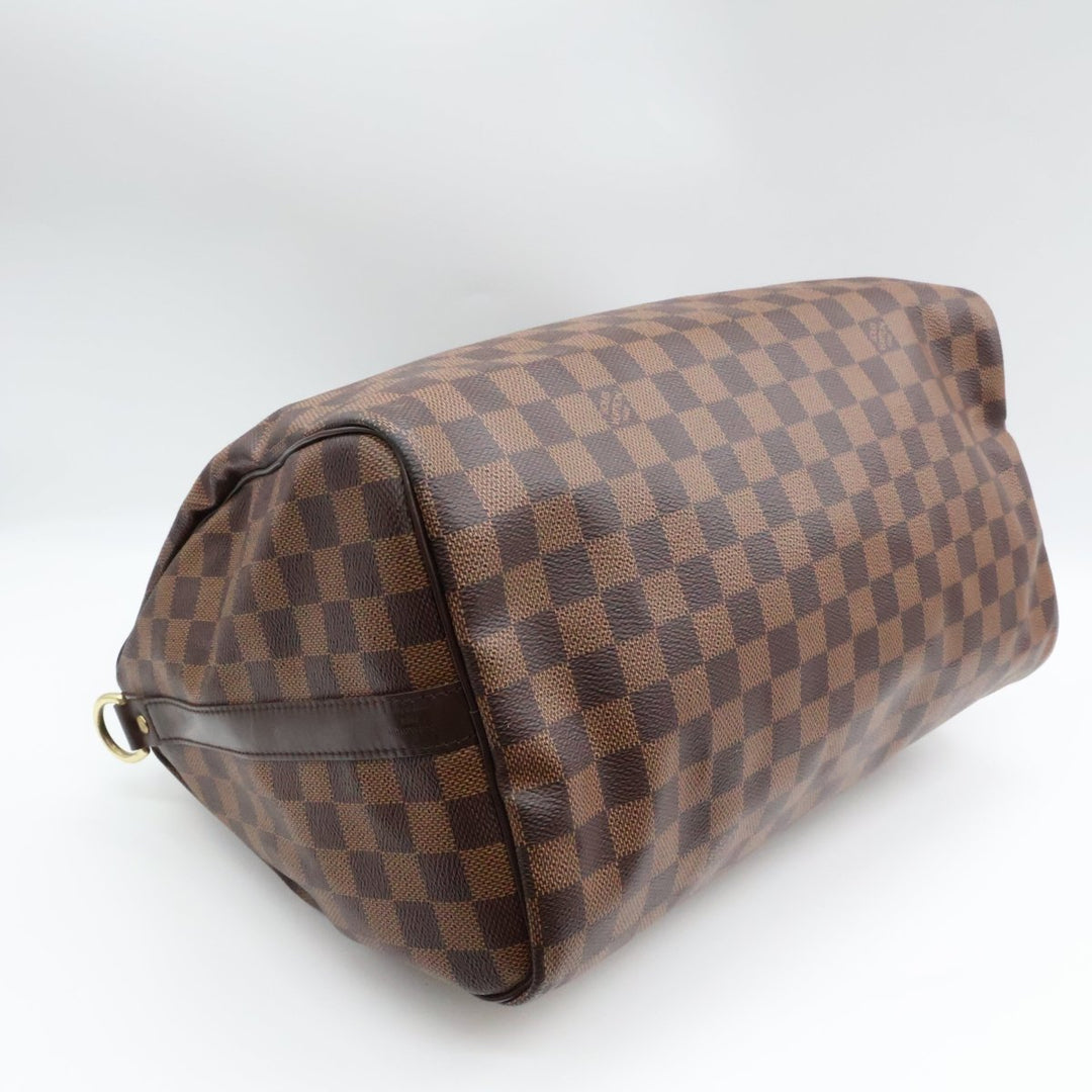 Louis Vuitton Damier Ebene Brown Speedy Bandouliere 35 Handbag - Lux Central