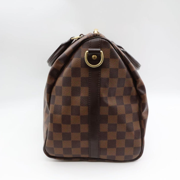 Louis Vuitton Damier Ebene Brown Speedy Bandouliere 35 Handbag - Lux Central