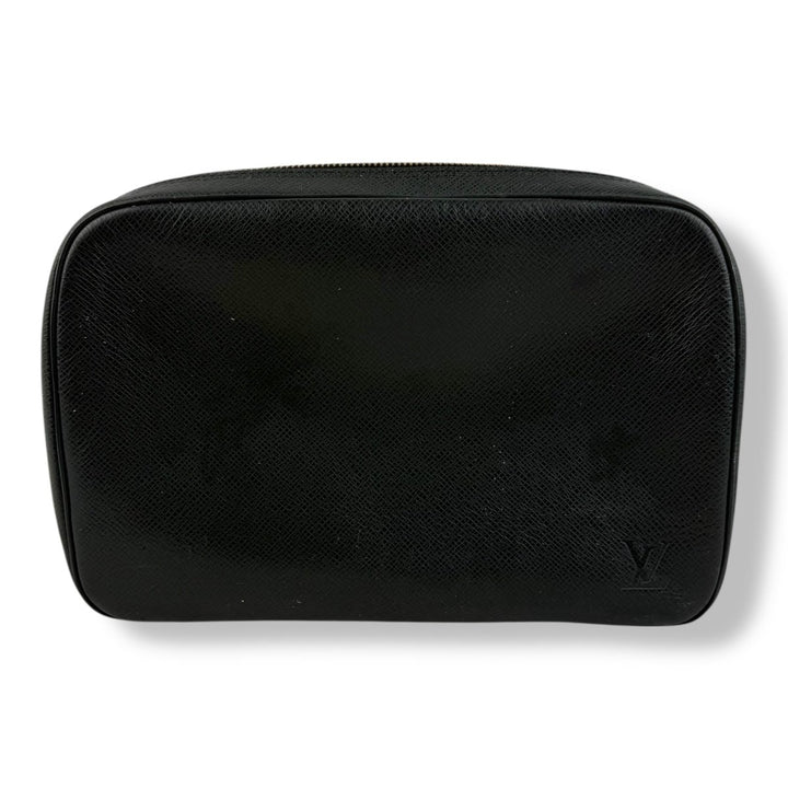 Louis Vuitton Dark Green Leather Taiga Toiletry Wash Bag - Lux Central
