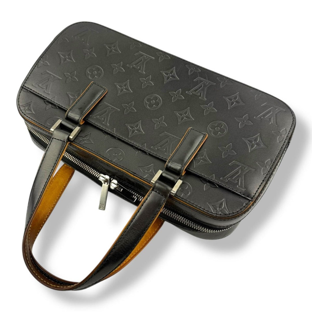 Louis Vuitton Dark Grey Monogram Matte Shelton Handbag - Lux Central