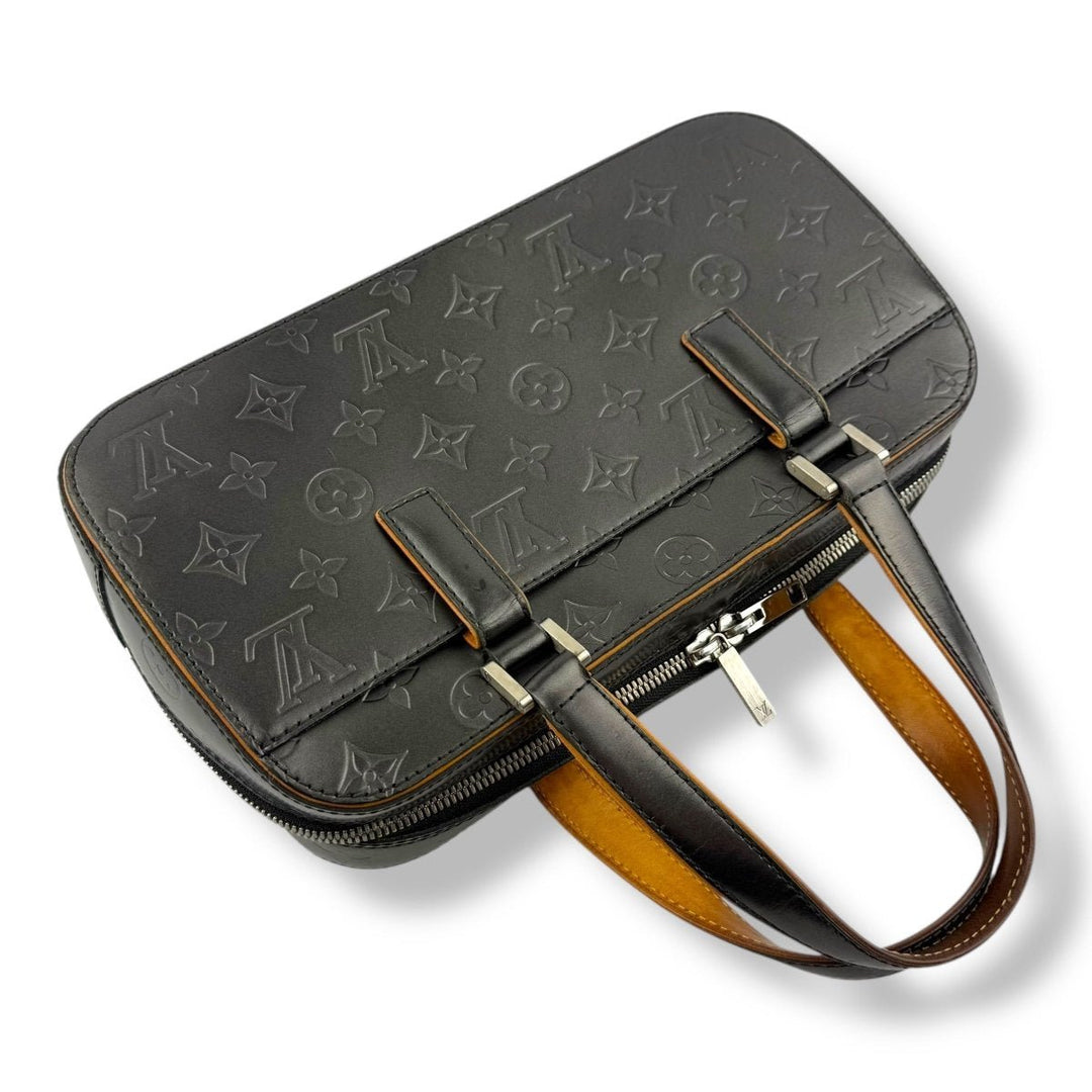 Louis Vuitton Dark Grey Monogram Matte Shelton Handbag - Lux Central