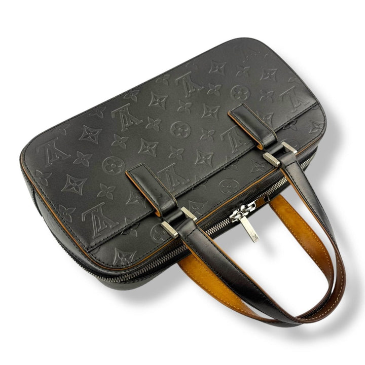 Louis Vuitton Dark Grey Monogram Matte Shelton Handbag - Lux Central