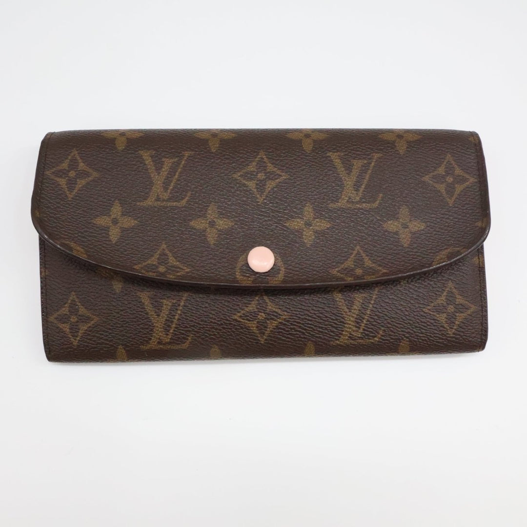 Louis Vuitton Emilie Brown Monogram Rose Ballerine Femme Wallet - Lux Central