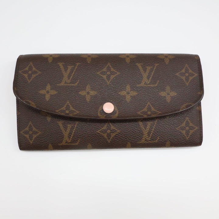 Louis Vuitton Emilie Brown Monogram Rose Ballerine Femme Wallet - Lux Central