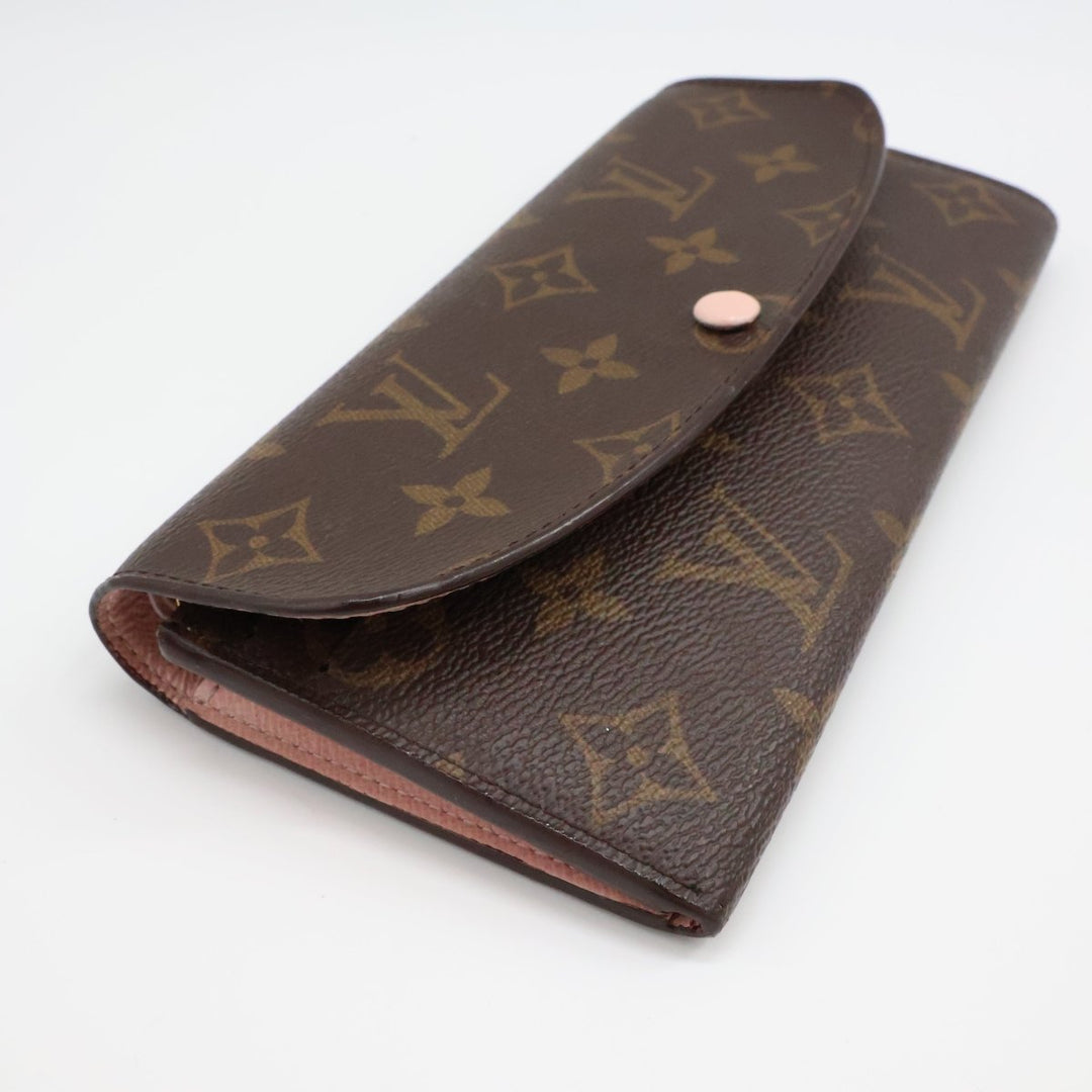 Louis Vuitton Emilie Brown Monogram Rose Ballerine Femme Wallet - Lux Central