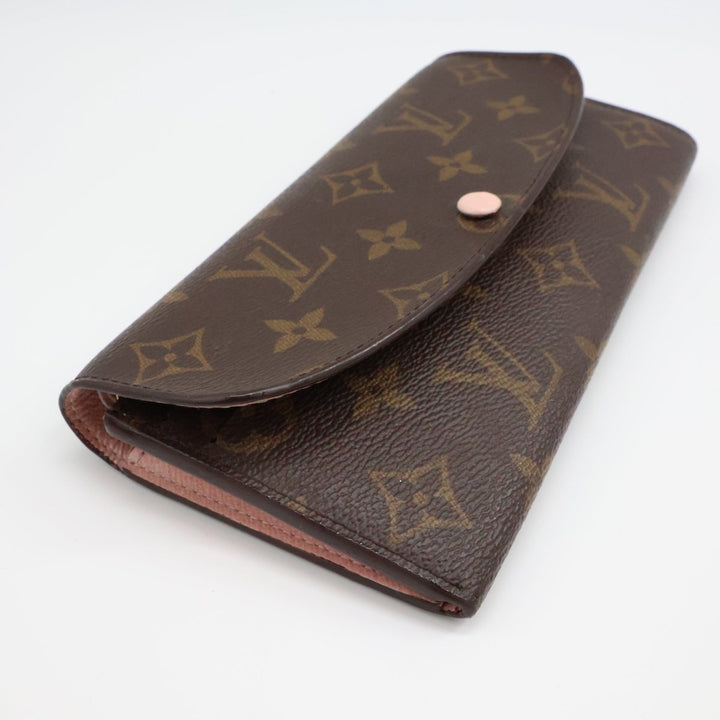 Louis Vuitton Emilie Brown Monogram Rose Ballerine Femme Wallet - Lux Central