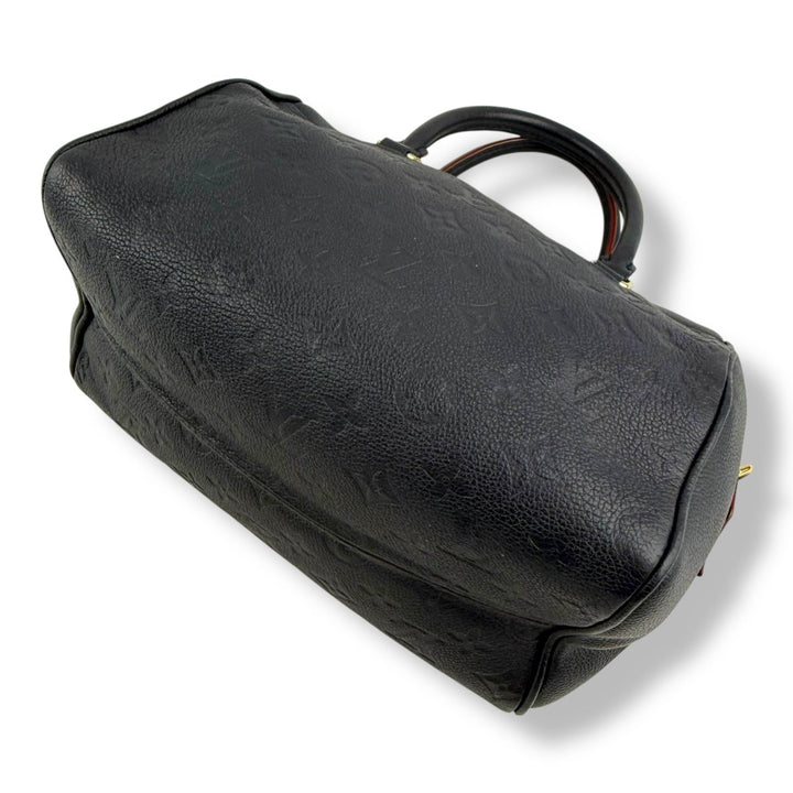 Louis Vuitton Empriente Leather Navy Blue Speedy Bandouliere 25 Handbag - Lux Central