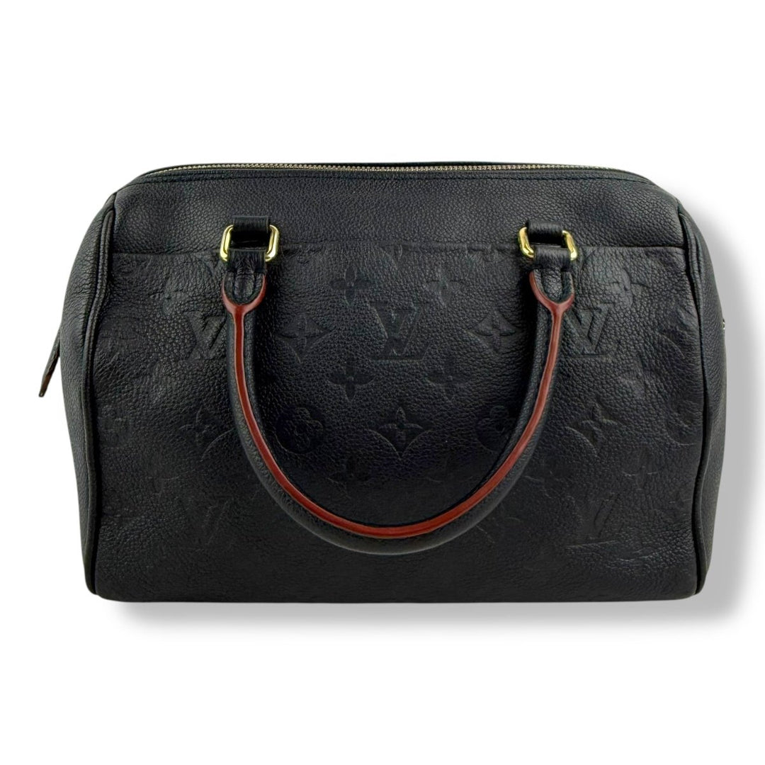 Louis Vuitton Empriente Leather Navy Blue Speedy Bandouliere 25 Handbag - Lux Central