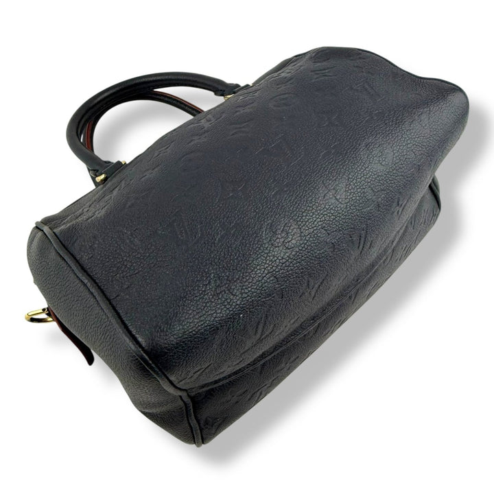 Louis Vuitton Empriente Leather Navy Blue Speedy Bandouliere 25 Handbag - Lux Central