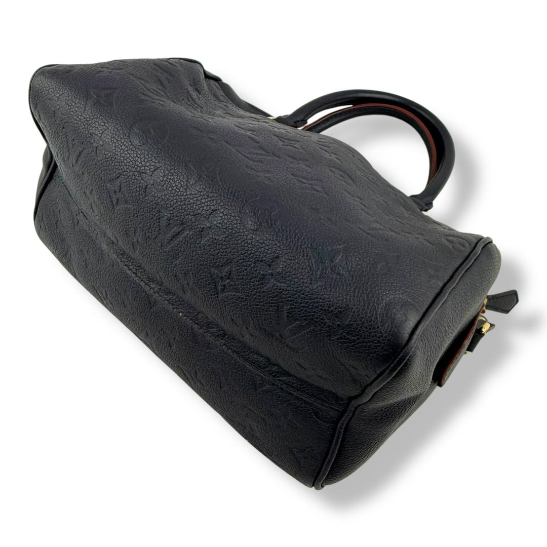 Louis Vuitton Empriente Leather Navy Blue Speedy Bandouliere 25 Handbag - Lux Central