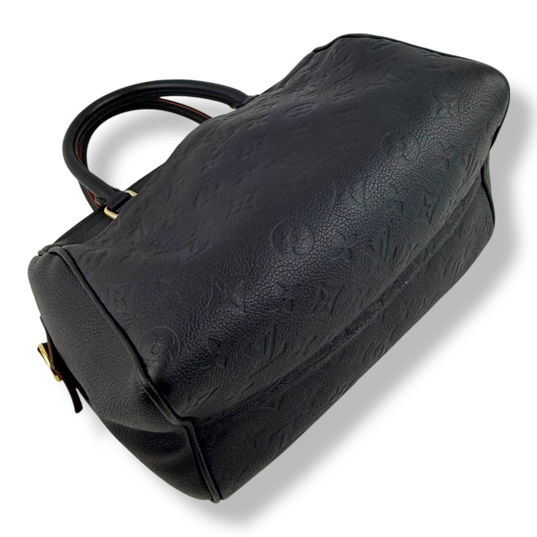 Louis Vuitton Empriente Leather Navy Blue Speedy Bandouliere 25 Handbag - Lux Central