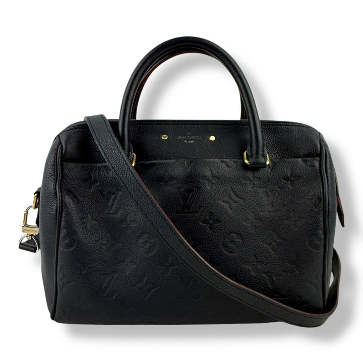 Louis Vuitton Empriente Leather Navy Blue Speedy Bandouliere 25 Handbag - Lux Central
