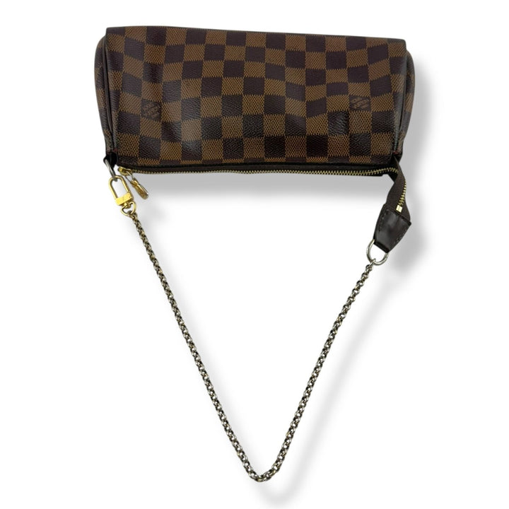 Louis Vuitton Eva Brown Damier Ebene Pochette Handbag - Lux Central