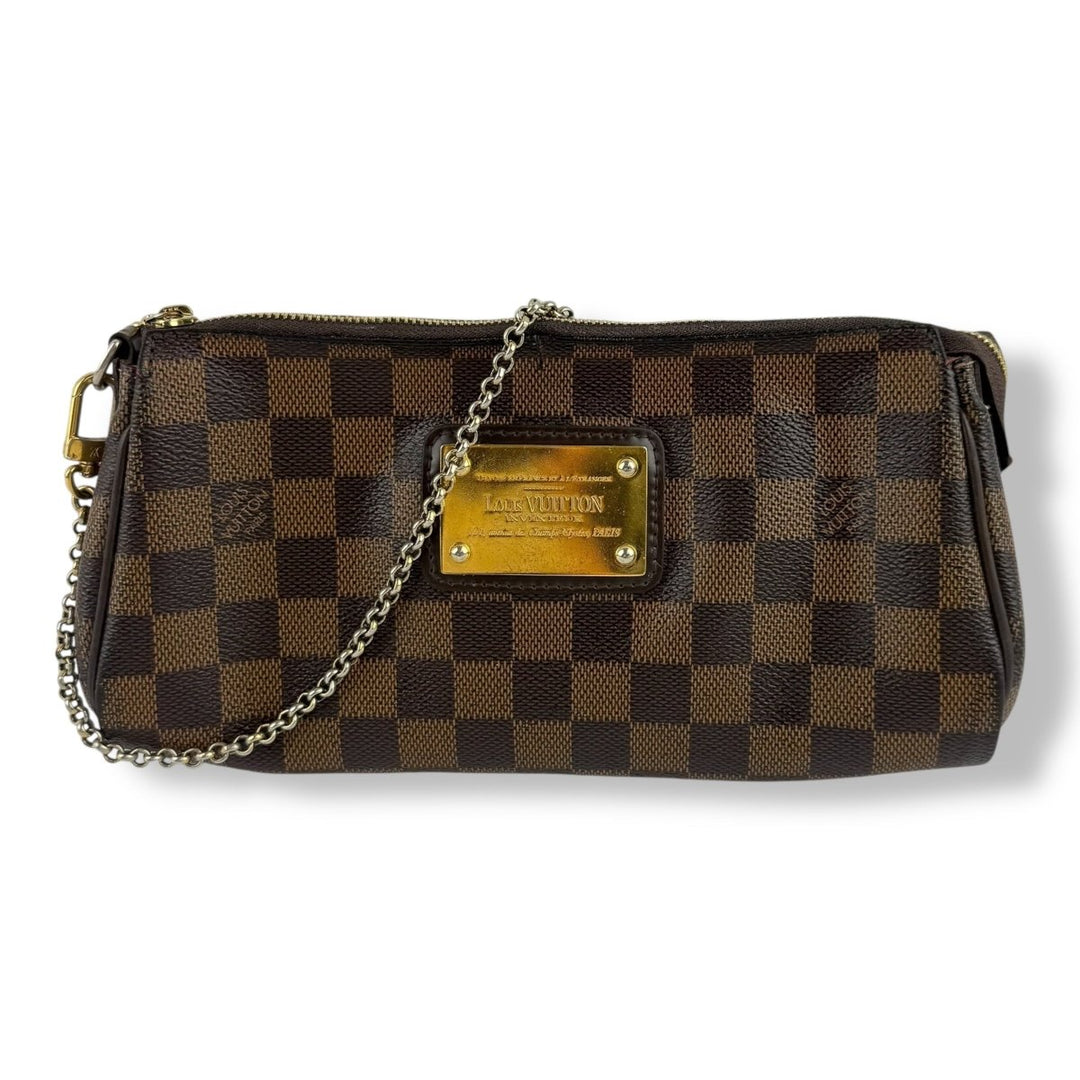 Louis Vuitton Eva Brown Damier Ebene Pochette Handbag - Lux Central