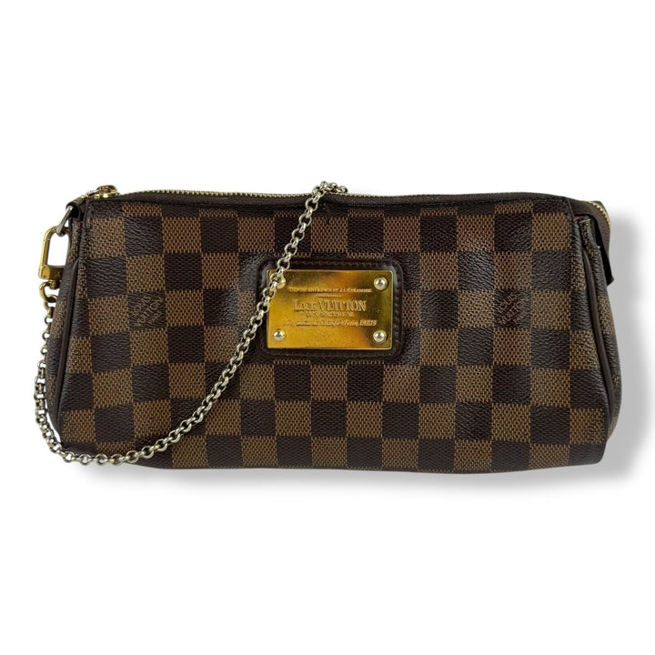 Louis Vuitton Eva Brown Damier Ebene Pochette Handbag - Lux Central