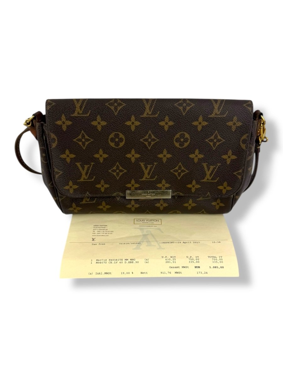Louis Vuitton Favorite MM Brown Monogram Crossbody Handbag - Lux Central