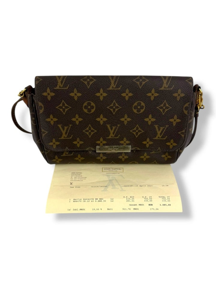 Louis Vuitton Favorite MM Brown Monogram Crossbody Handbag - Lux Central