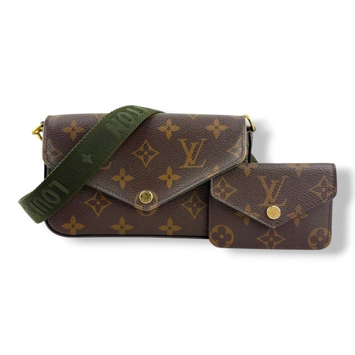 Louis Vuitton Felicie Brown Monogram Strap & Go Handbag - Lux Central