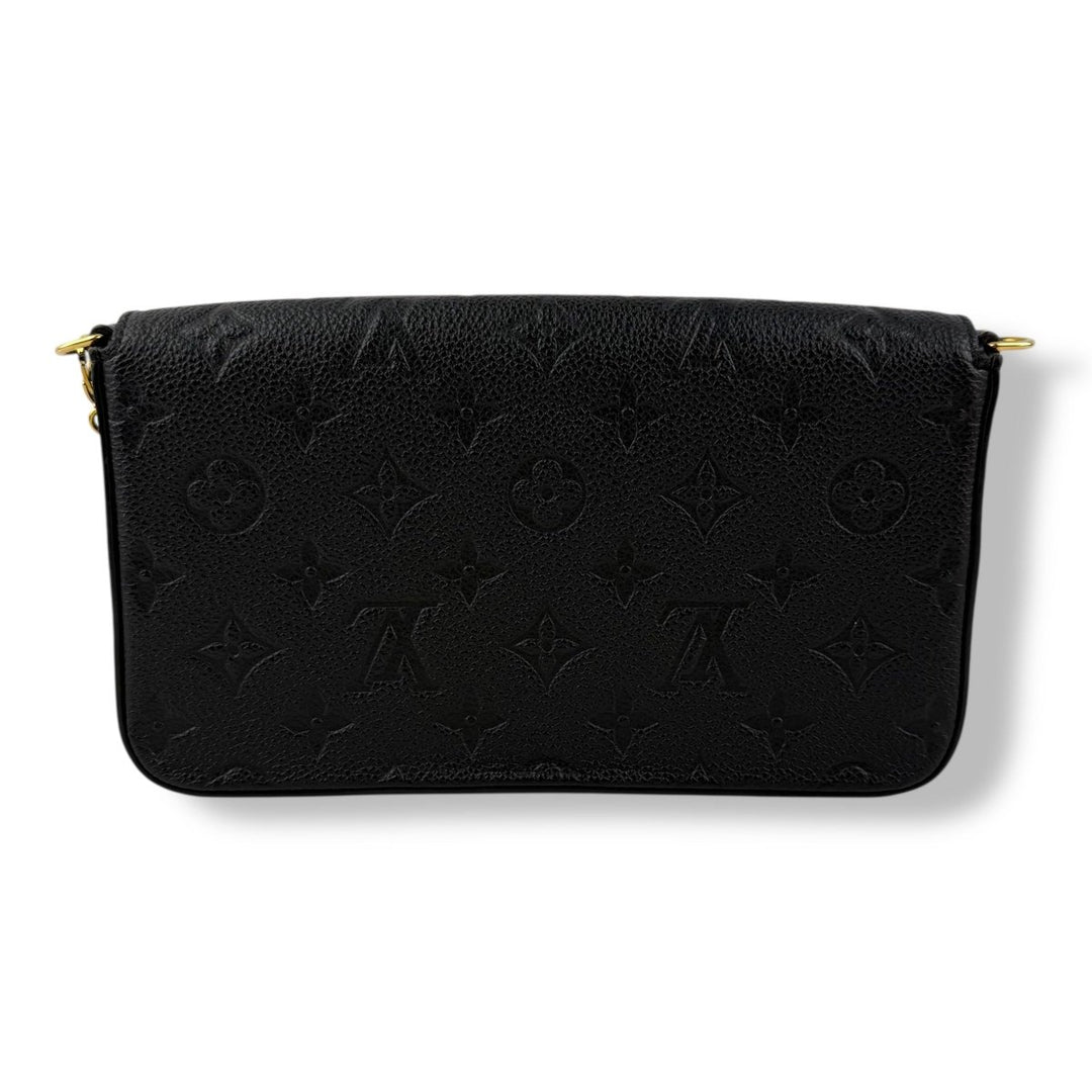 Louis Vuitton Felicie Pochette Black Empreinte Leather Handbag - Lux Central