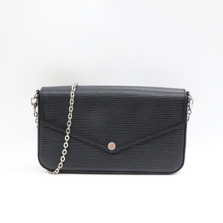 Louis Vuitton Felicie Pochette Black Epi Leather Handbag - Lux Central