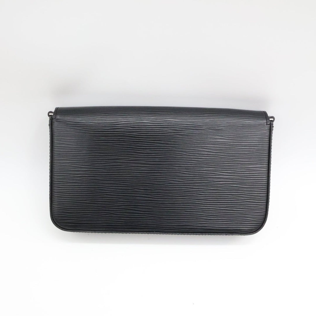 Louis Vuitton Felicie Pochette Black Epi Leather Handbag - Lux Central
