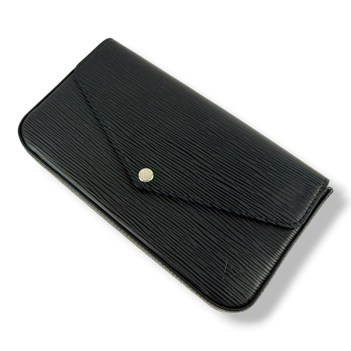 Louis Vuitton Felicie Pochette Black Epi Leather Handbag W/Insert - Lux Central