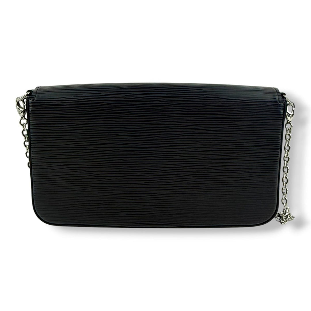 Louis Vuitton Felicie Pochette Black Epi Leather Handbag W/Insert - Lux Central