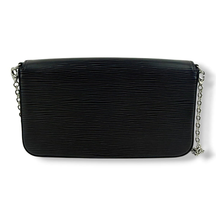 Louis Vuitton Felicie Pochette Black Epi Leather Handbag W/Insert - Lux Central