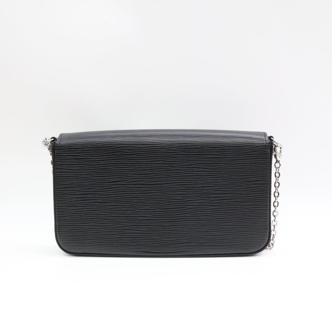 Louis Vuitton Felicie Pochette Black Epi Leather Handbag W/Insert - Lux Central