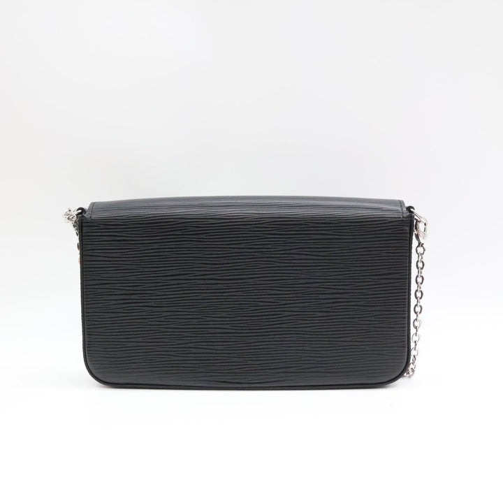 Louis Vuitton Felicie Pochette Black Epi Leather Handbag W/Insert - Lux Central