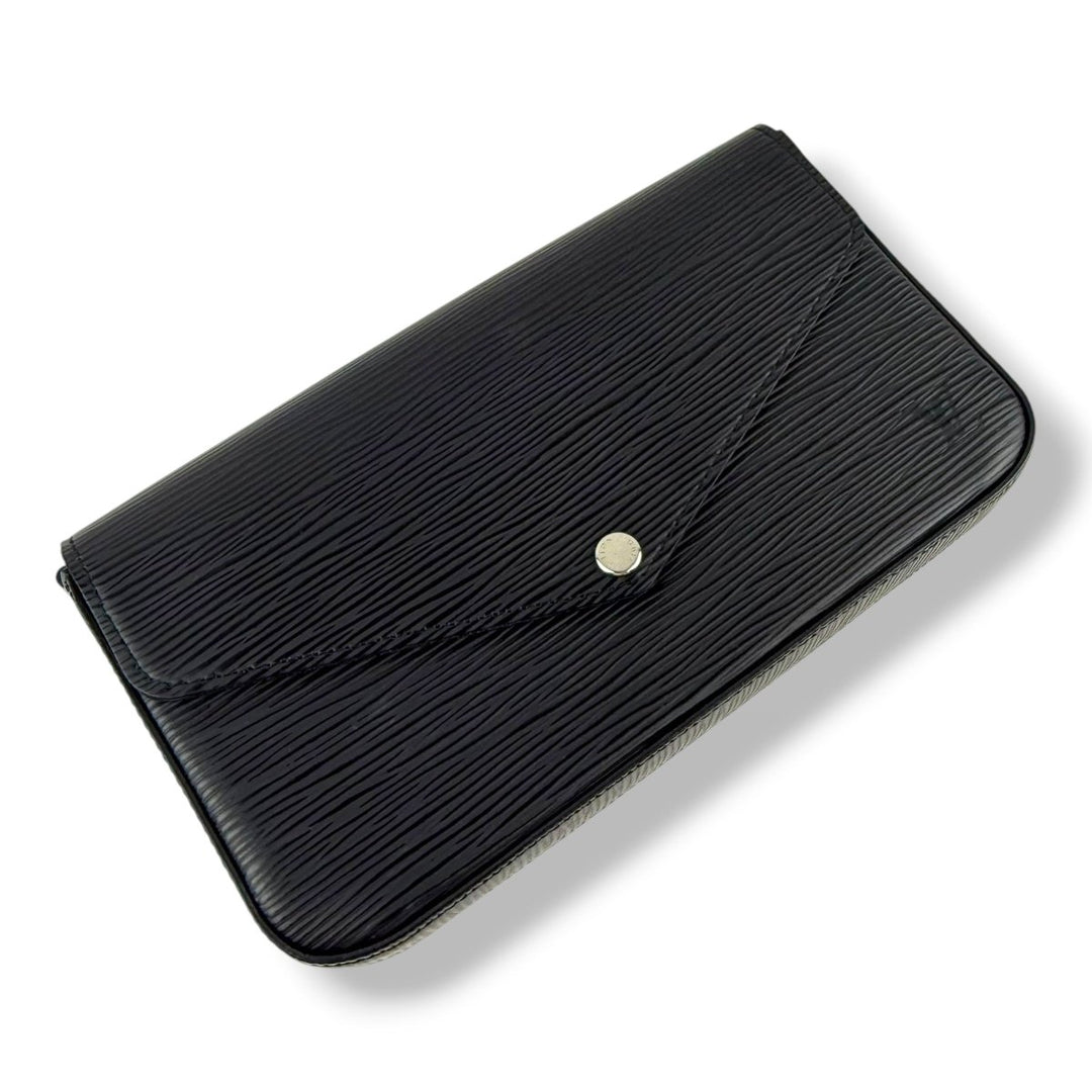 Louis Vuitton Felicie Pochette Black Epi Leather Handbag W/Insert - Lux Central