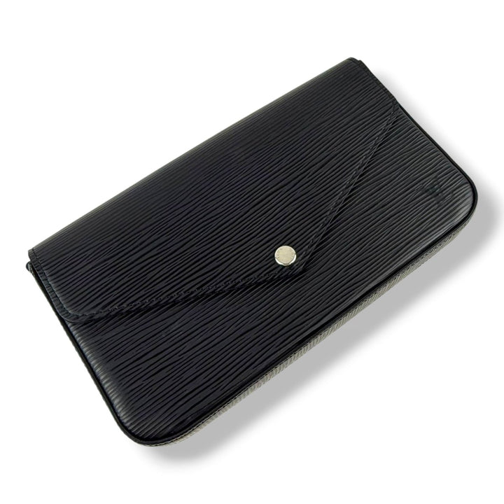 Louis Vuitton Felicie Pochette Black Epi Leather Handbag W/Insert - Lux Central
