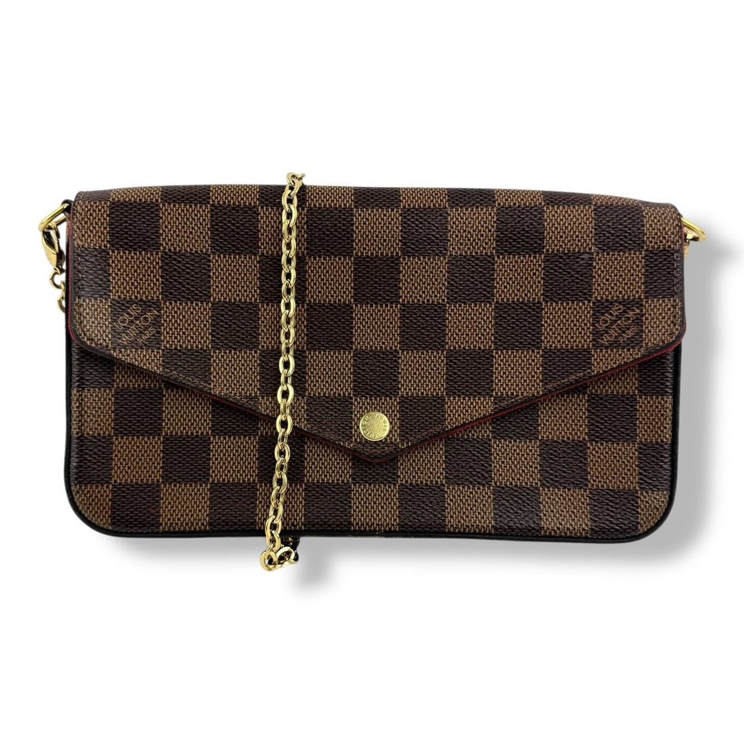 Louis Vuitton Felicie Pochette Brown Damier Handbag - Lux Central