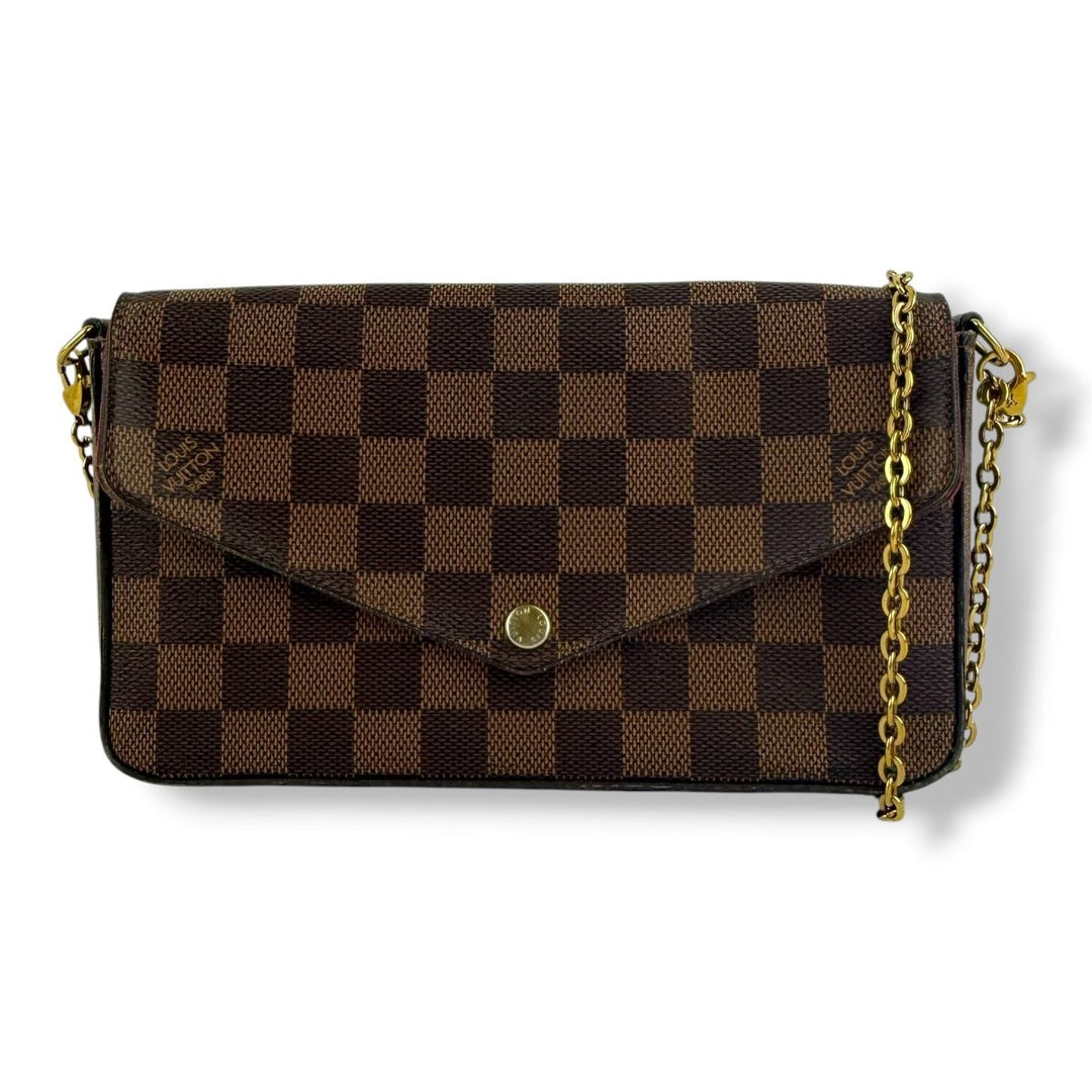 Louis Vuitton Felicie Pochette Brown Damier Handbag - Lux Central