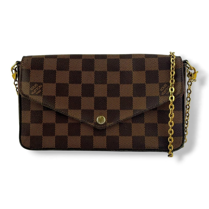 Louis Vuitton Felicie Pochette Brown Damier Handbag - Lux Central