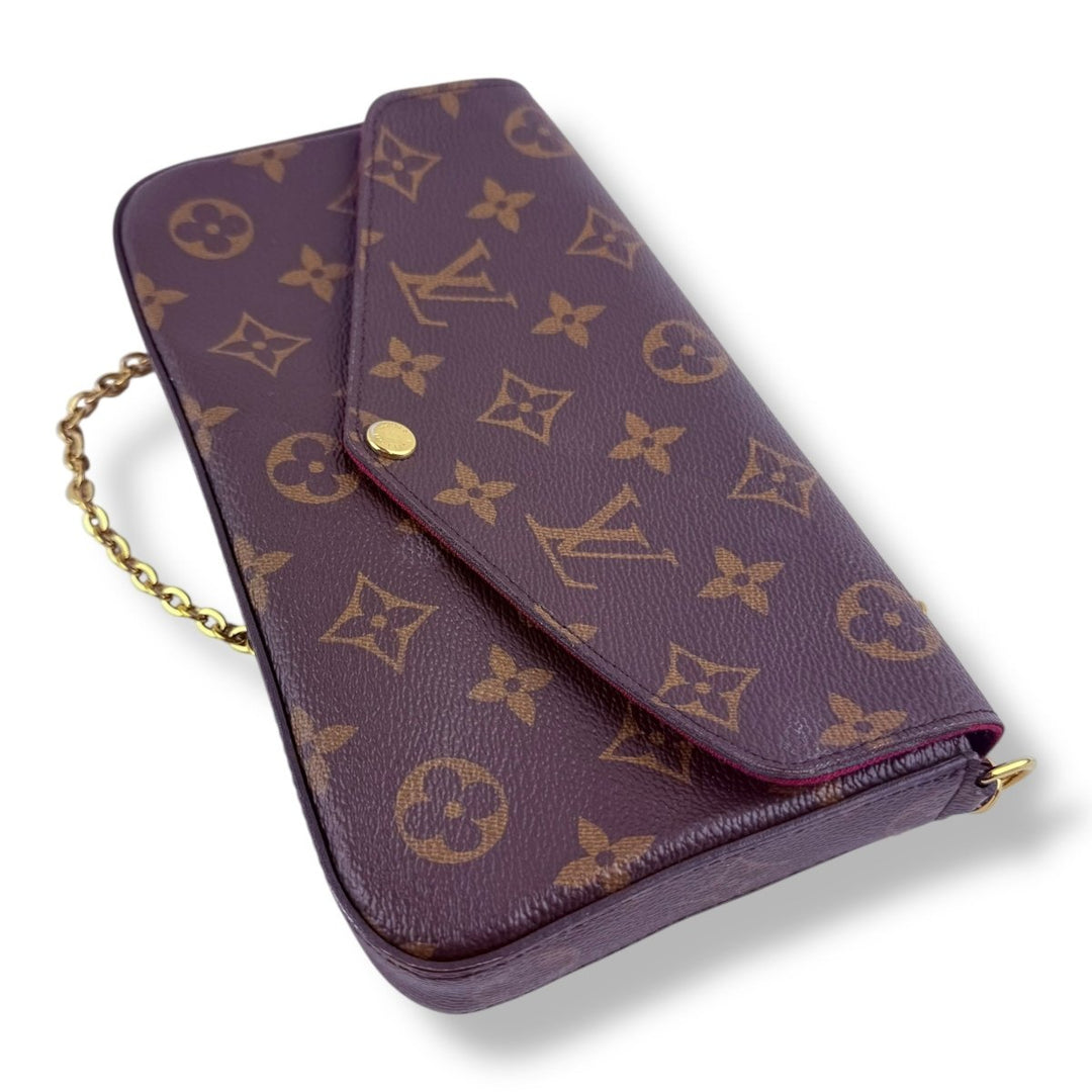 Louis Vuitton Felicie Pochette Brown Monogram Handbag - Lux Central