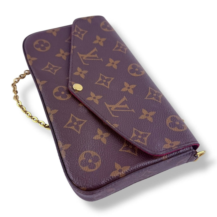 Louis Vuitton Felicie Pochette Brown Monogram Handbag - Lux Central