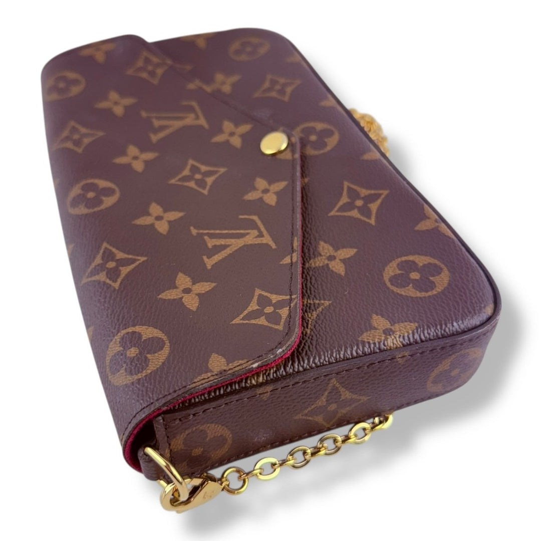 Louis Vuitton Felicie Pochette Brown Monogram Handbag - Lux Central