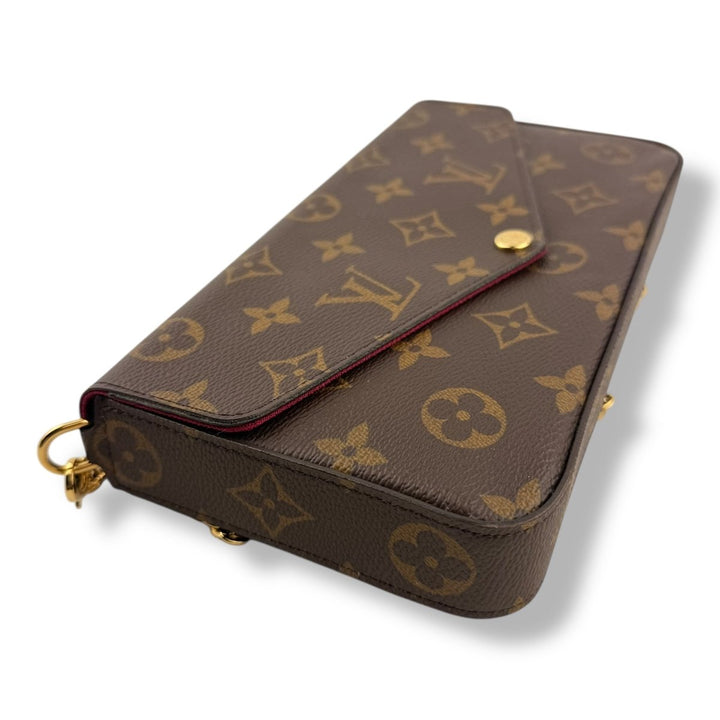 Louis Vuitton Felicie Pochette Brown Monogram Handbag - Lux Central