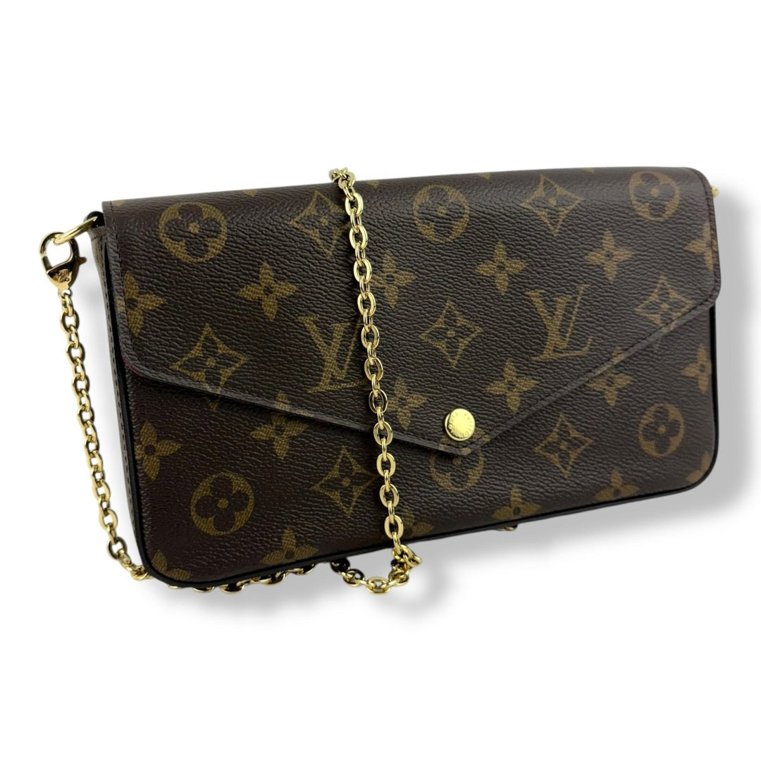 Louis Vuitton Felicie Pochette Brown Monogram Handbag - Lux Central