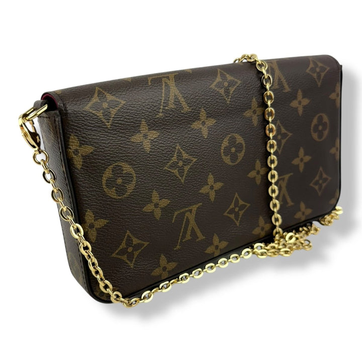 Louis Vuitton Felicie Pochette Brown Monogram Handbag - Lux Central