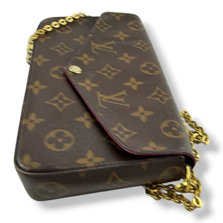 Louis Vuitton Felicie Pochette Brown Monogram Handbag - Lux Central