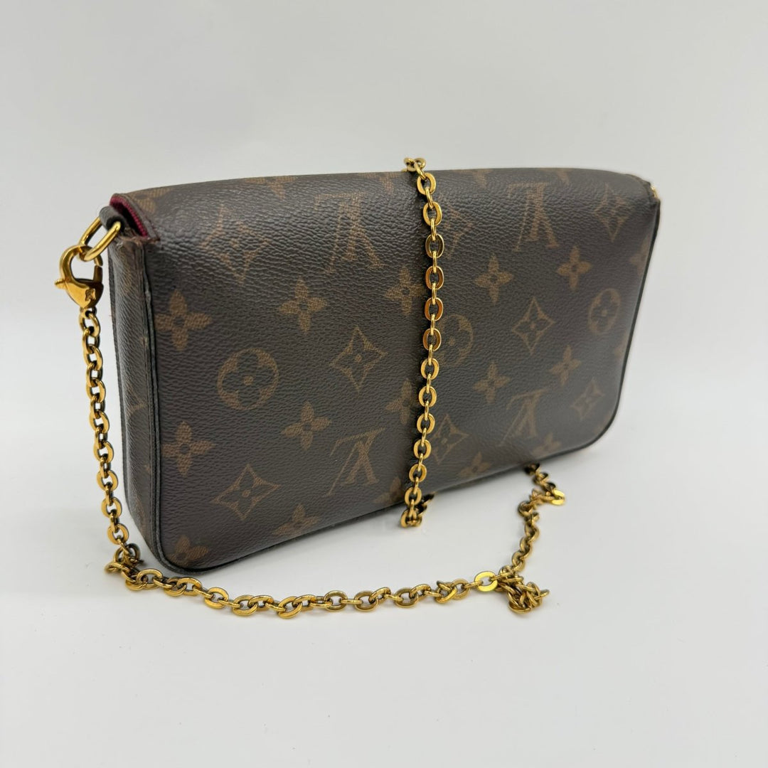Louis Vuitton Felicie Pochette Brown Monogram Handbag - Lux Central