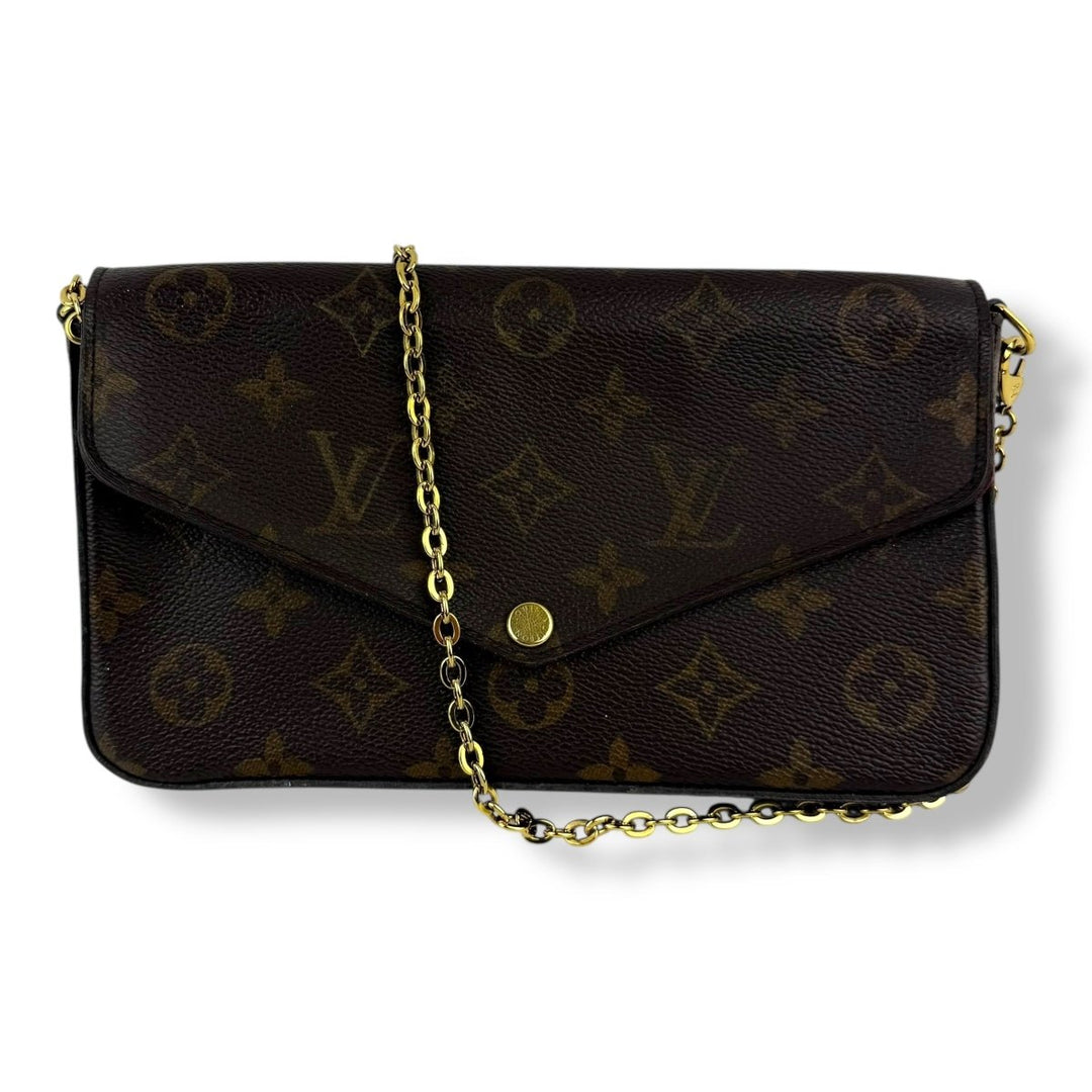 Louis Vuitton Felicie Pochette Brown Monogram Handbag - Lux Central