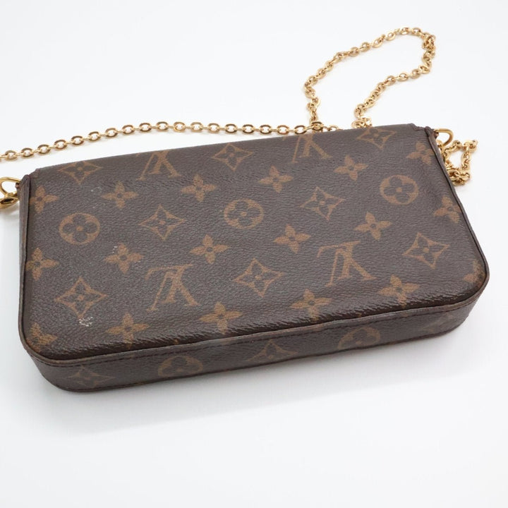 Louis Vuitton Felicie Pochette Brown Monogram Handbag - Lux Central