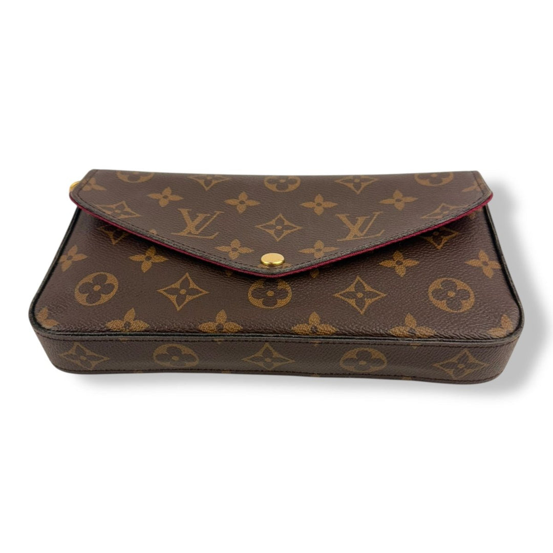 Louis Vuitton Felicie Pochette Brown Monogram Handbag - Lux Central