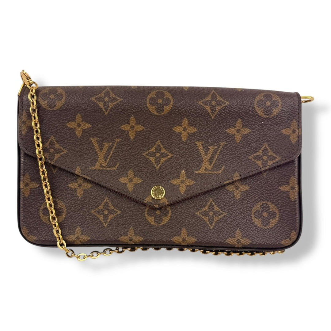 Louis Vuitton Felicie Pochette Brown Monogram Handbag - Lux Central